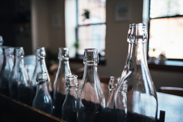 Bottiglie di vetro alimentare